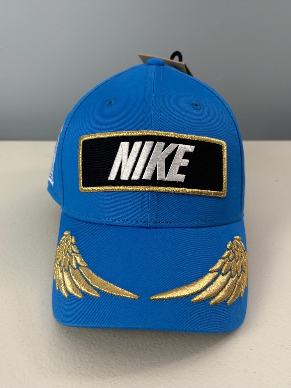 Nike Dri FIT Club Structured Racing Cap Hat Blue Gold Adult Unisex M/L